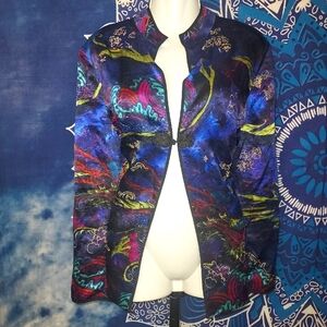 Vintage Silk Jacket By Chico's